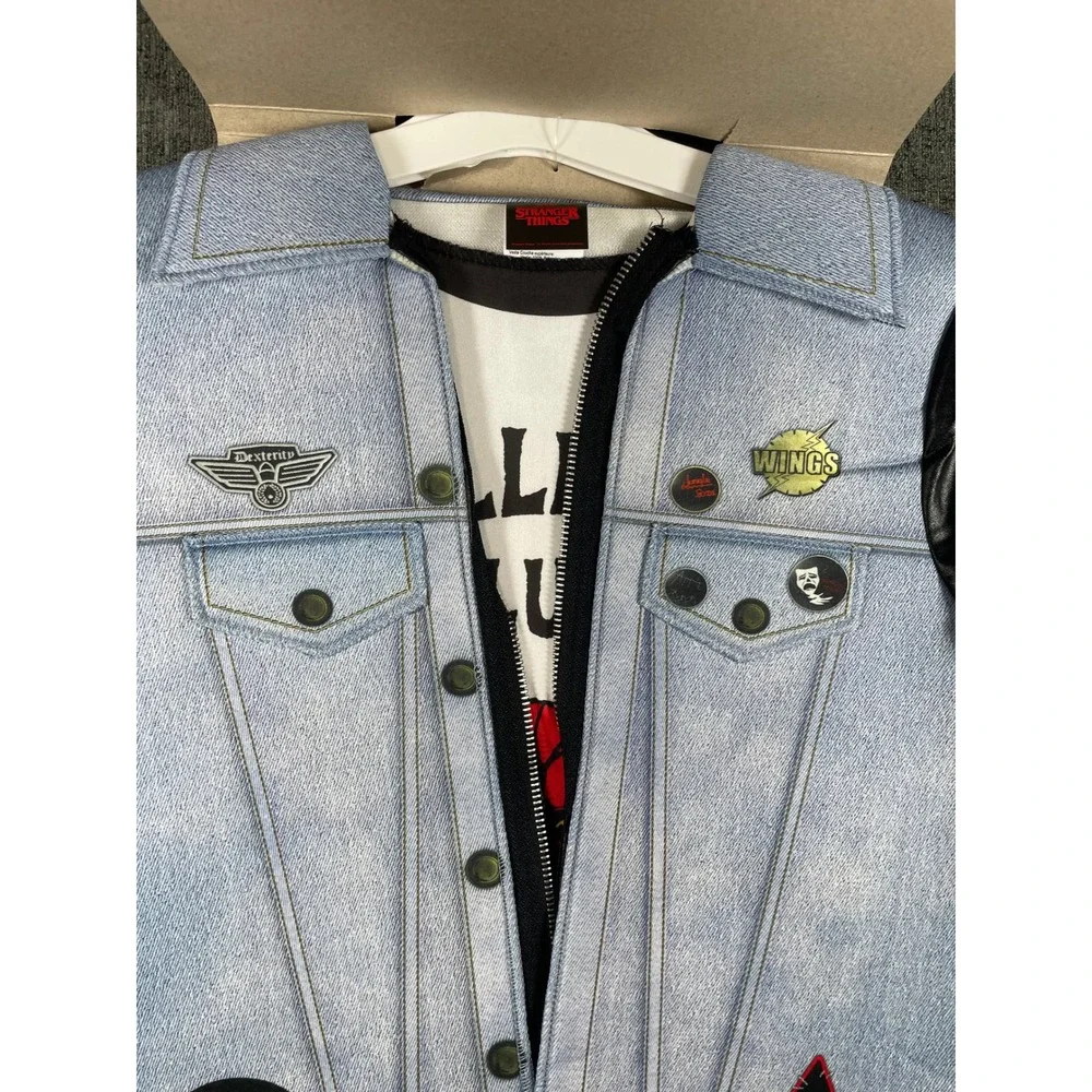 Stranger Things Eddie Munson Costume Kids XL 14-16 Hellfire Club Jacket Disguise